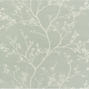 Twiggy Grass Cloth Floral Wallpaper, (4 Rolls)
