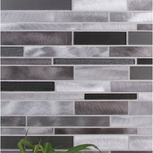 Load image into Gallery viewer, Gray Twilight Random Sized Linear Mosaic Tile (Set of 10) MRM/GL2614
