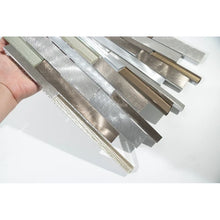 Load image into Gallery viewer, Twilight Random Sized Straight Edge Metal and Glass Mosaic Tile, (10 Pieces)
