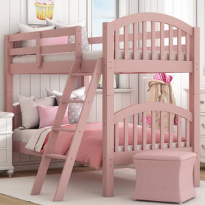 Susie Twin over Twin Bunk Bed, Color: Pink, #6344
