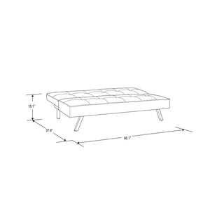 Twin 66.1" Wide Tufted Back Convertible Sofa MRM971