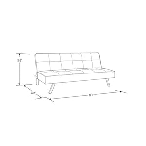 Twin 66.1'' Wide Tufted Back Convertible Sofa