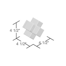 Load image into Gallery viewer, 4.5&quot; H x 4.5&quot; W x 4.5&quot; D White Tyntesfield Cross Cube Sculpture (SB453)
