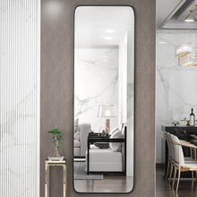 Load image into Gallery viewer, 60&quot; x 30&quot; Black Tyro Rectangle Metal Wall Mirror
