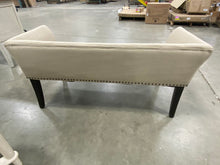 Load image into Gallery viewer, Madison Park Antonio Cream Upholstered Accent Bench
