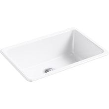 Load image into Gallery viewer, White Kohler Iron/Tones 27" x 18.75" x 9.625" Top-/Under-Mount Single-Bowl Kitchen Sink (Part number: K-5708-0) SB2061
