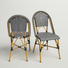 Load image into Gallery viewer, Black Underhill Wicker/Rattan Patio Dining Side Chair (Set of 2)
