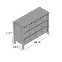 Load image into Gallery viewer, Universal 6 Drawer Double Dresser
