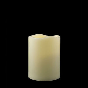 3.75" H x 3" W x 3" D Unscented Pillar Candle (Part number: FLA-CANIVR-3.75) (Set of 2) SP110