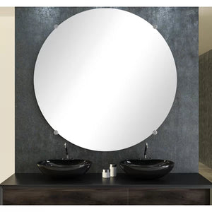 36" x 36" Chrome Updike Glam Frameless Accent Mirror