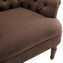 Load image into Gallery viewer, Tufted Brown Upholstered Armchair

