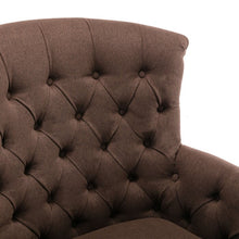 Load image into Gallery viewer, Tufted Brown Upholstered Armchair
