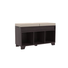 Load image into Gallery viewer, Upholstered Flip Top Cubby Storage Bench, Color: Espresso, #6249
