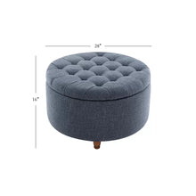 Load image into Gallery viewer, Upholstered Storage Ottoman 28&quot;

