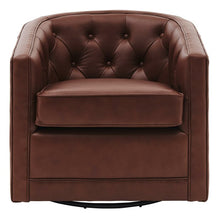 Load image into Gallery viewer, Upholstered Swivel Barrel Chair
