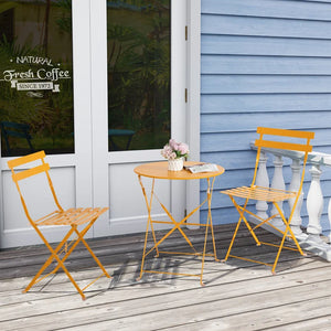 Yellow Upside Round 2 - Person 18.3'' Long Bistro Set