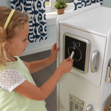 Load image into Gallery viewer, Uptown White Wooden Play Kitchen with Play Phone &amp; Chalkboard
