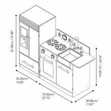 Load image into Gallery viewer, White Urban Adventure Play Kitchen Set #816HW
