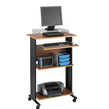 Load image into Gallery viewer, Cherry Uriah Fixed Stand-Up Workstation AV Cart AS IS (2441RR)
