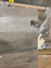 Load image into Gallery viewer, 58 inch Sliding Barn Door Grey Wash TV Console 2363CDR
