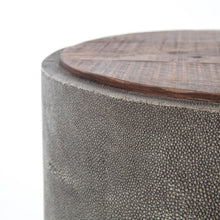 Load image into Gallery viewer, Crosby Side Table in Charcoal Shagreen 3272AH

