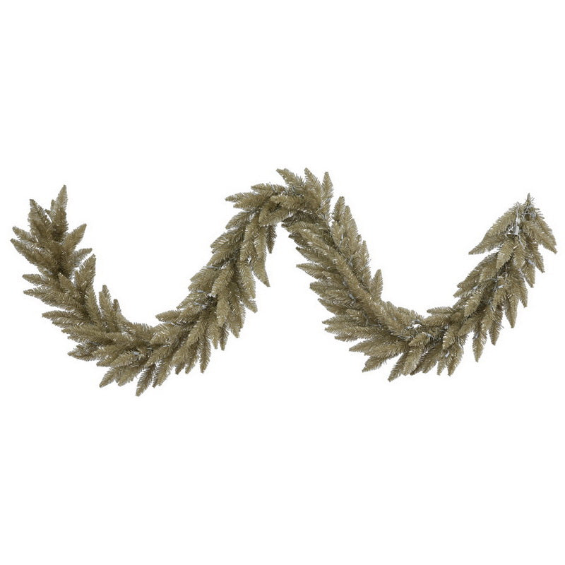 Vickerman 9' Antique Champagne Fir Artificial Christmas Garland #2533HW