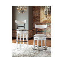Load image into Gallery viewer, Valebeck White Bar-Height Swivel Bar Stool
