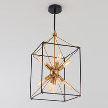 Load image into Gallery viewer, Valentino Modern Rustic 9-Light Rectangular Chandelier 2229AH
