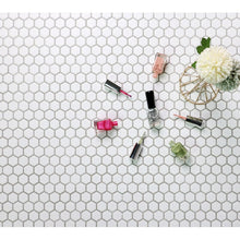 Load image into Gallery viewer, White Value Series 1&quot; x 1&quot; Porcelain Honeycomb Mosaic Wall &amp; Floor Tile MRM1134
