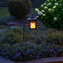 Load image into Gallery viewer, Vanessa Solar Lantern and Shepherd&#39;s Hook 2 Piece Garden Stake Set 3175AH
