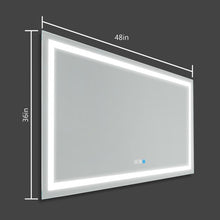 Load image into Gallery viewer, 36&quot; x 48&quot; Maryn Frameless Lighted Bathroom / Vanity Mirror MRM261

