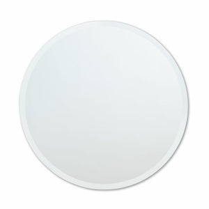 28" H x 28" W Valdosta Modern and Contemporary Beveled Frameless Bathroom / Vanity Mirror (SB836)