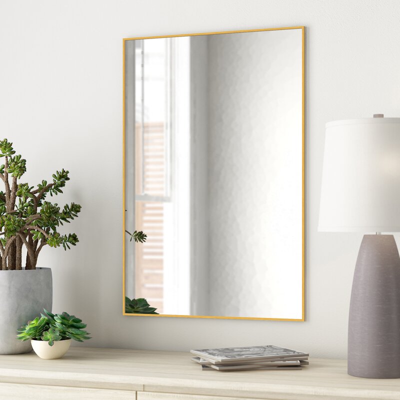 Newtown Modern and Contemporary Bathroom / Vanity Mirror Gold 3299RR