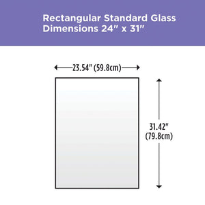 31.42" x 23.54" Delta Rectangular Standard Float Mount Frameless Bathroom/Vanity Mirror SB2586