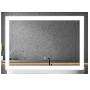 27.5" H x 19.75" W Butcher Illuminated Modern & Contemporary Lighted Bathroom / Vanity Mirror #AD263