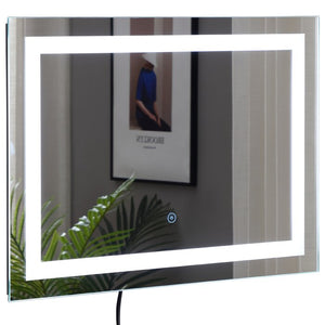 27.5" H x 19.75" W Butcher Illuminated Modern & Contemporary Lighted Bathroom / Vanity Mirror #AD263