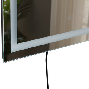 27.5" H x 19.75" W Butcher Illuminated Modern & Contemporary Lighted Bathroom / Vanity Mirror #AD263