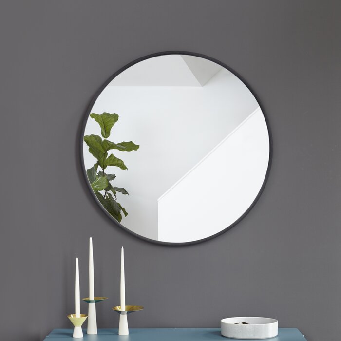 37'' x 37'' Black Hub Modern and Contemporary Bathroom / Vanity Mirror (SB1409)