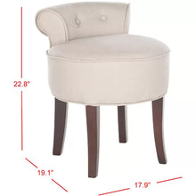 Load image into Gallery viewer, Vanity Solid Wood Vanity Stool
