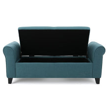 Load image into Gallery viewer, Varian 50&quot; Rectangle Storage Ottoman Dark Teal #1607HW
