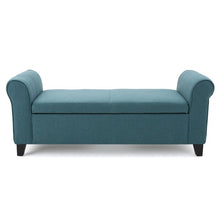Load image into Gallery viewer, Varian 50&quot; Rectangle Storage Ottoman Dark Teal #1607HW
