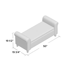 Varian 50" Storage Ottoman, #6339
