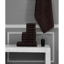 Load image into Gallery viewer, Chocolate Veere 10 Piece 100% Cotton Towel Set
