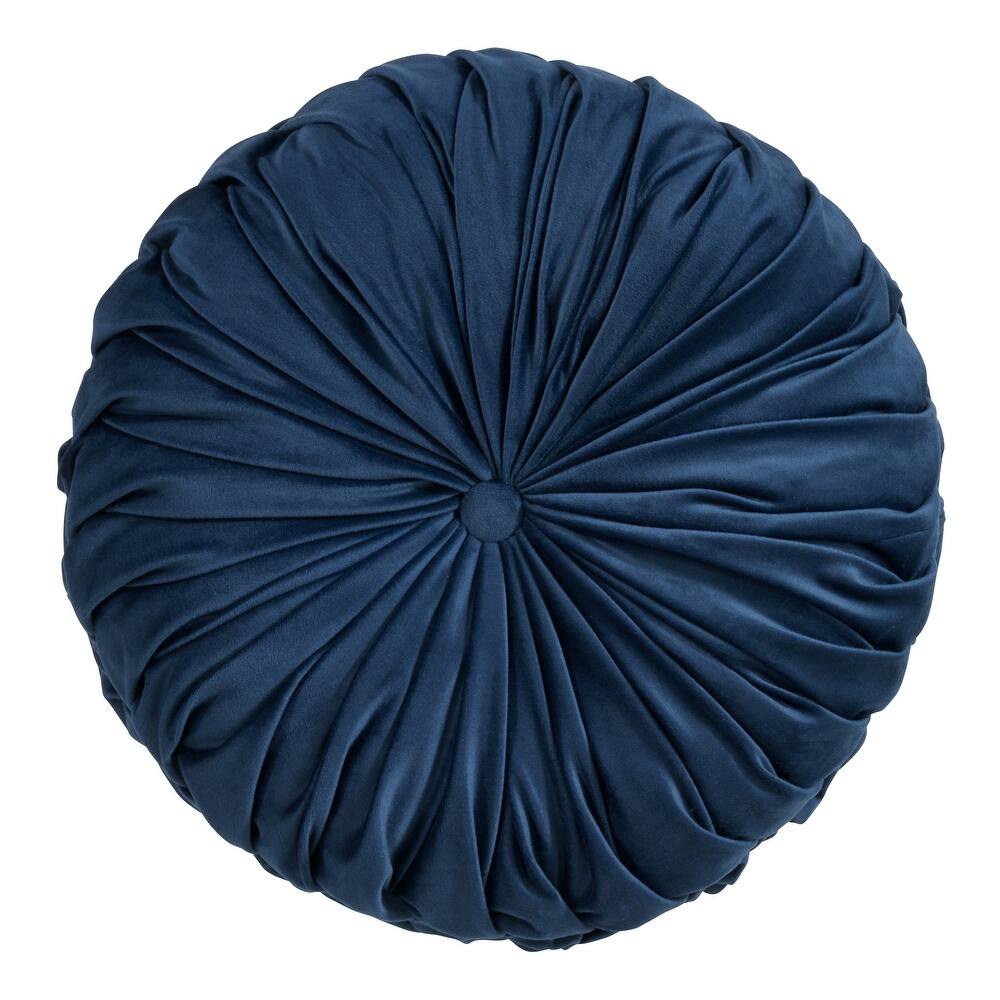 Velvet Pintuck Throw Pillow - Navy Blue