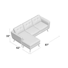 Load image into Gallery viewer, Stax Dust Blue Velvet Reversible Sofa &amp; Chaise

