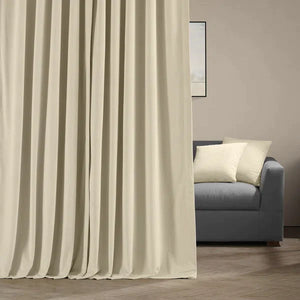 100" x 84" Velvet Solid Blackout Thermal Rod Pocket Single Curtain Panel