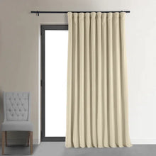 Load image into Gallery viewer, 100&quot; x 84&quot; Velvet Solid Blackout Thermal Rod Pocket Single Curtain Panel
