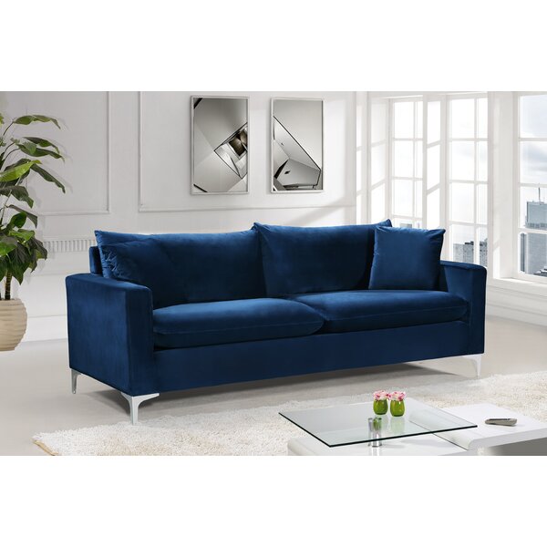 Vera Velvet Sofa Navy