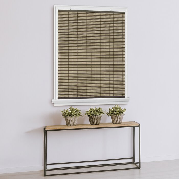 Cocoa/Almond Veranda Vinyl Semi-Sheer Roll-Up Shade, #6444