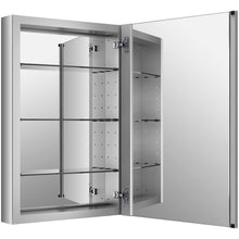 Load image into Gallery viewer, 30&quot; H x 20&quot; W x 4.75&quot; D Verdera Recessed or Surface Mount Frameless Medicine Cabinet with 3 Adjustable Shelves
